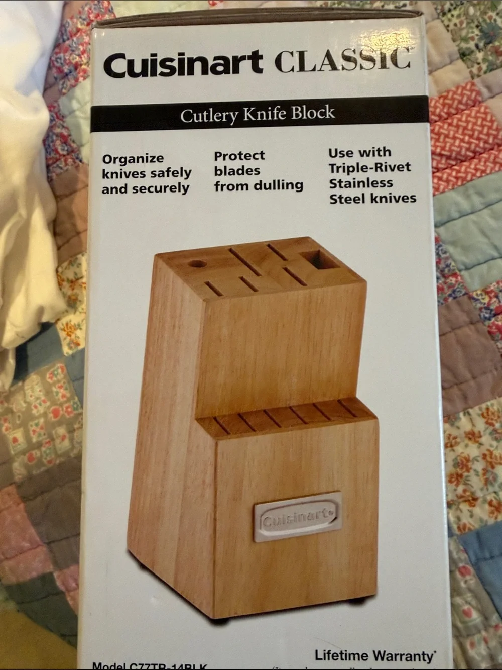 Cuisinart Natural Wood Finish Cutlery Knife Block - Light Wood